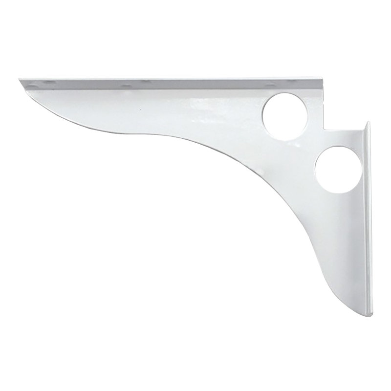 Heavy-Duty Shelf Bracket, 8" H x 1.628" W x 12" D, White