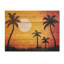«Sunset Oasis Palm Trees I», art mural traditionnel sur bois de pin naturel-889060687