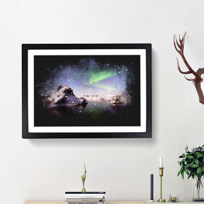 Northern Lights Aurora Borealis - Picture Frame Graphic Art Print