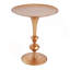 Small Round Gold End Table, 29.3" Height, Vintage Metal Accent