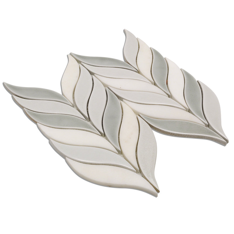 Carreau de mosaïque murale en céramique 2 "x 3" Divine Sprig (0,86 pi. Ca. / feuille), Toundra