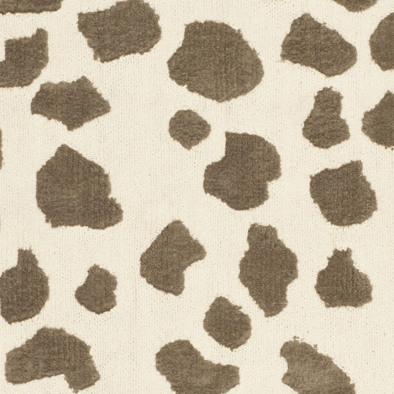 Ivory and Grey Hand-Tufted Wool Kids Area Rug, 5' x 8'
