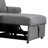 Praro Chenille 3-in-1 Convertible Sleeper Chair with Adjustable Backrest & Wheels-1568290