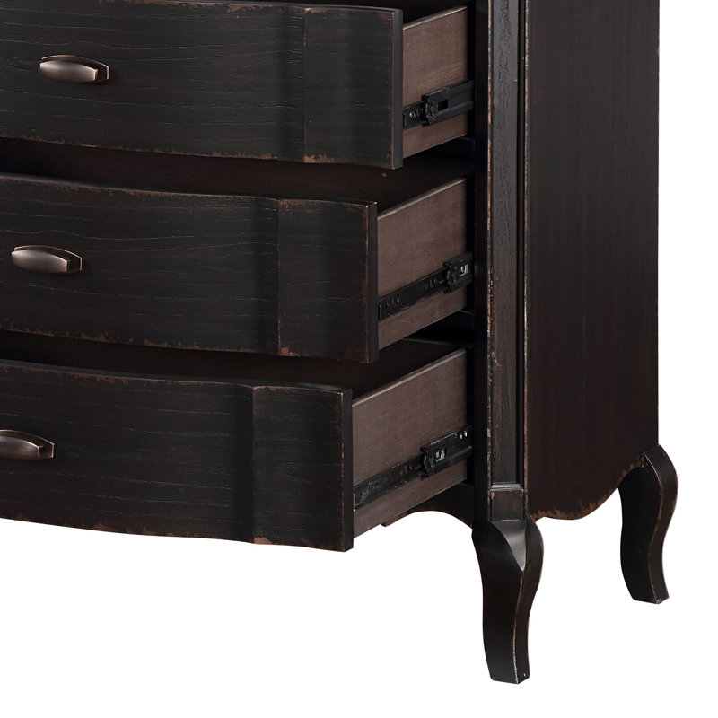 Commode, finition noire antique