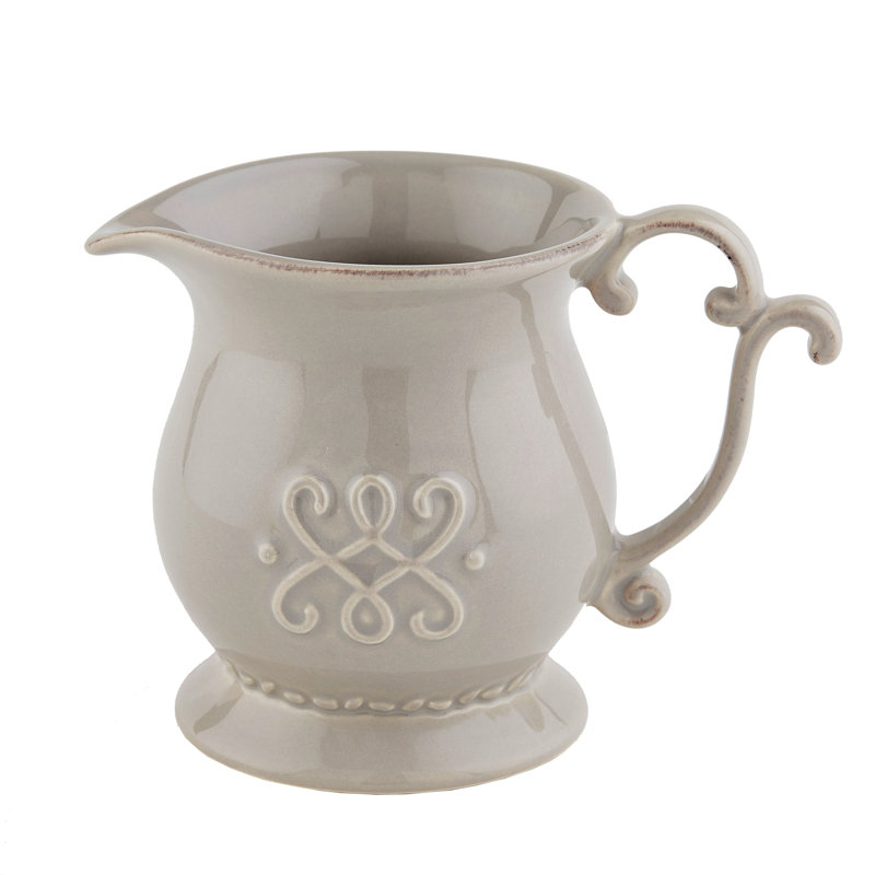 Historia Creamer - Paper White, Greystone