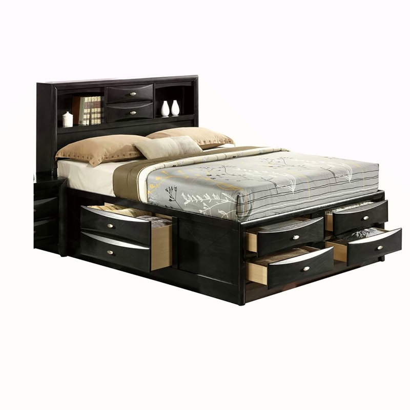 LIT DE LIT NOIR LUCILLE, 55.91" H x 78.62" W x 92.79" D, Black