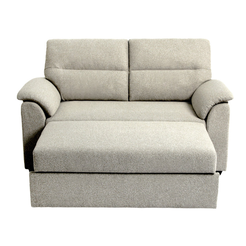2 Seater Fabric Sofa Bed, Oatmeal