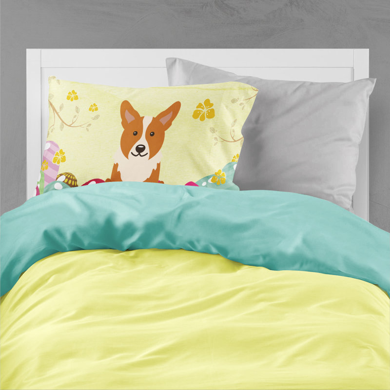 Taie d’oreiller œufs de pâques, Corgi