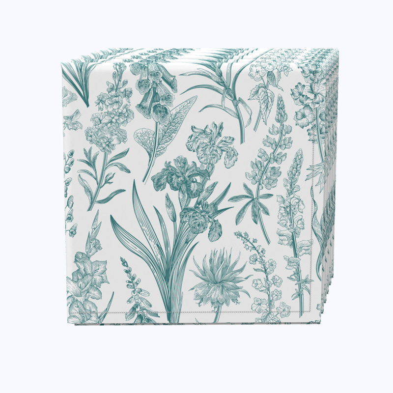 100% Cotton Floral Square Napkin