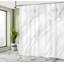 Ensemble de rideau de douche en marbre + crochets-44328129