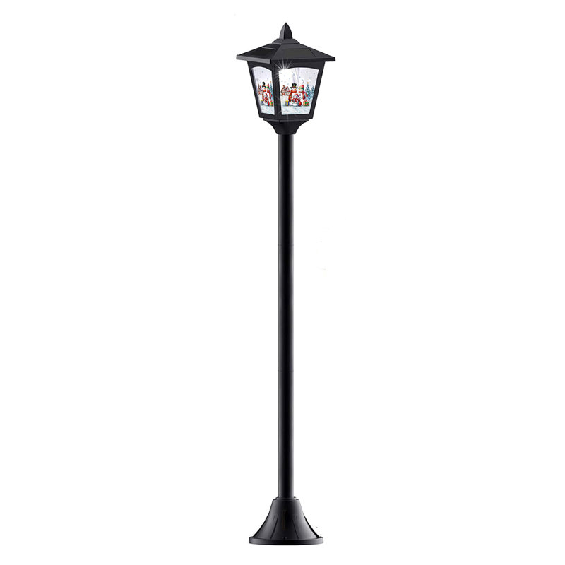 Lampadaire solaire avec bonhomme de neige Ip65 imperméable, auto Dusk To Dawn