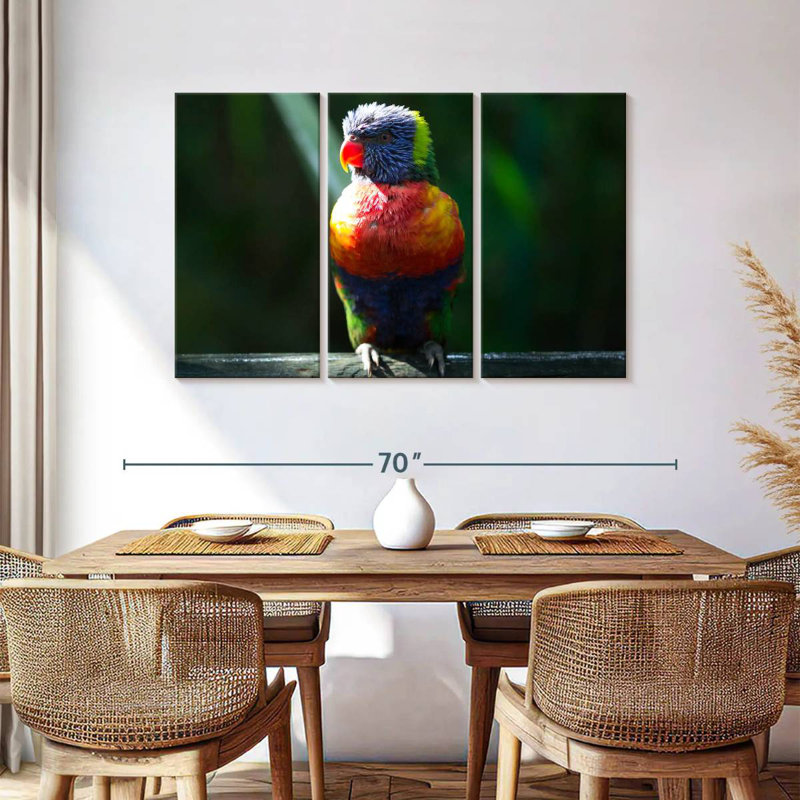 Brampt Sunlit Rainbow Lorikeet, 36" H x 57" W