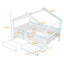 Lit de maison avec tiroirs de rangement et toit Ansam-1431430507-1431430506