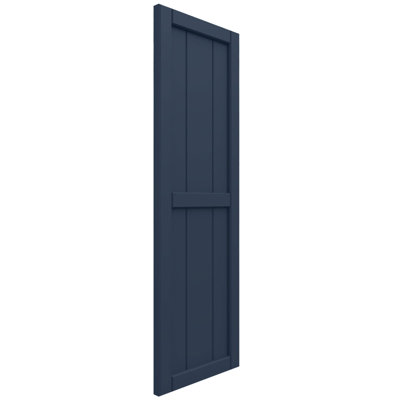L 21 1/2 po x H 105 po en composite EnduraCore, quatre planches encadrées avec planches et noisettes, bleu nuit sans étoile (par paire - quincaillerie non incluse)