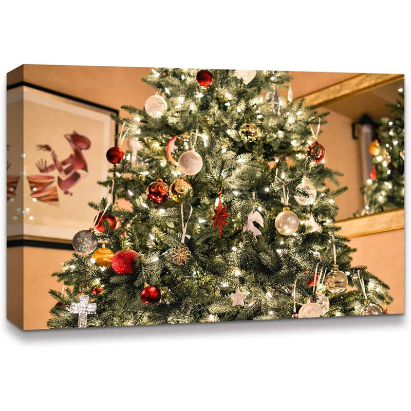 Christmas Tree X11 - Photographie sur toile tendue, H 12 po x l 18 po