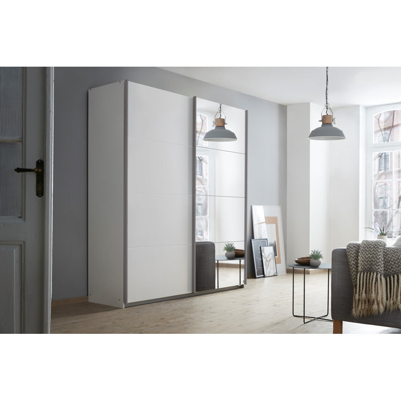 Subito 2 Sliding Door Wardrobe 181 cm Alpinwhite Mirror INCL. Delivery and Assembly