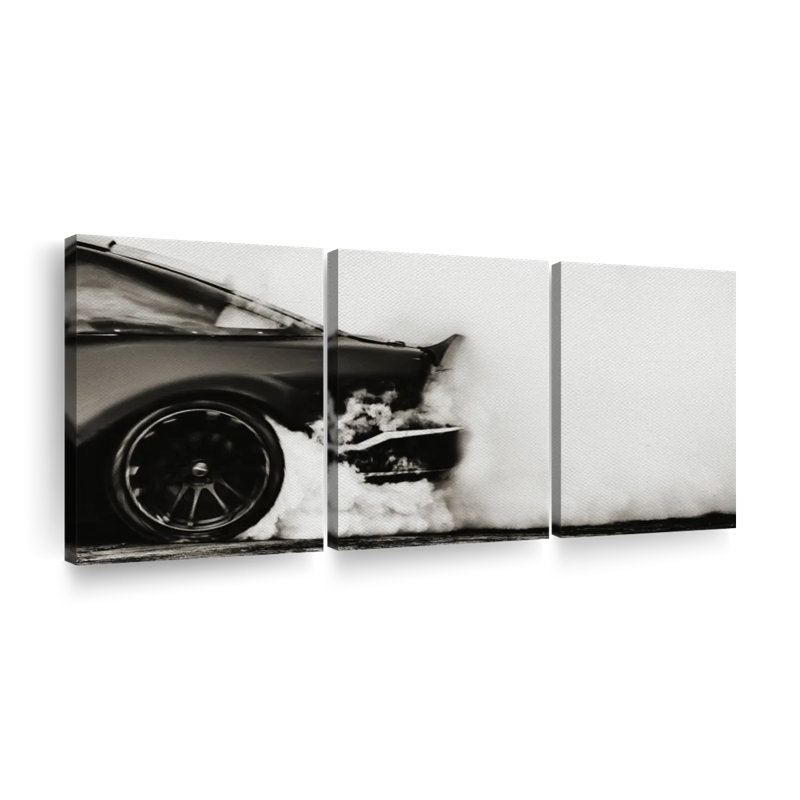 " Drifting Sports Car " 3 - Pieces, 45" H x 92" W x 1.25" D