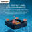 Sunjoy Wicker Floating Tray 24x24 inch  Aluminum Frame Pool Tray Swimming Floating Serving Tray for Drinks, Snacks, and Essentials-88209593