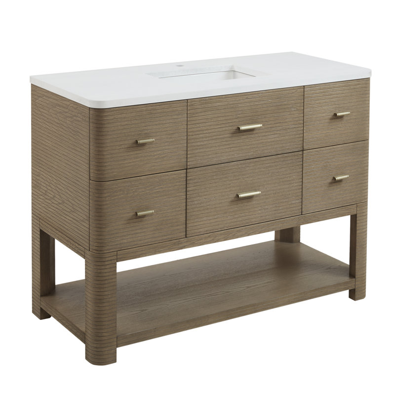 Meuble-lavabo simple 48 po Lucian, Blanc Zeus