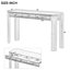 Console courbée en bois 52 po avec 3 tiroirs dissimulés Chery-158889623