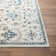 Nekiesha Ivory/Blue Floral Traditional Indoor Performance Area Rug