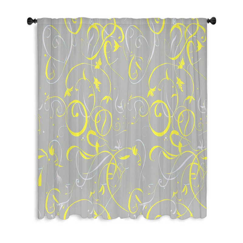 Rideau transparent en polyester Dhanyaal, L 53 po x L 87 po