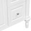 Meuble-lavabo autoportant de style vintage de 47,8 pouces avec lavabo, armoire de salle de bain avec 6 tiroirs et 2 portes, pieds en bois massif, charnières à fermeture douce