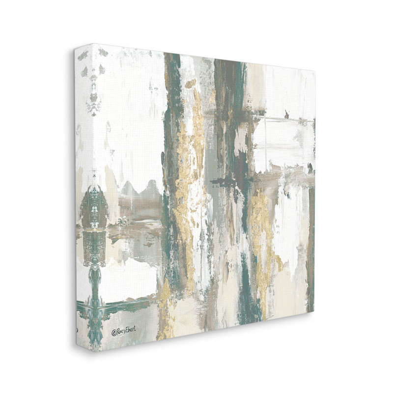 Layered Abstract Collage - peinture sur toile tendue, H 24 po x l 24 po x P 1,5 po