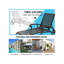 Chaise longue inclinable en aluminium coulé l 24 po x P 45 po x H 36 po Hifine