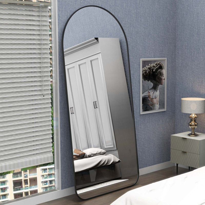 Arch Full Length Metal Frame Floor Standing Mirror For Bedroom, Living Room, Dressing, 71" x 32"