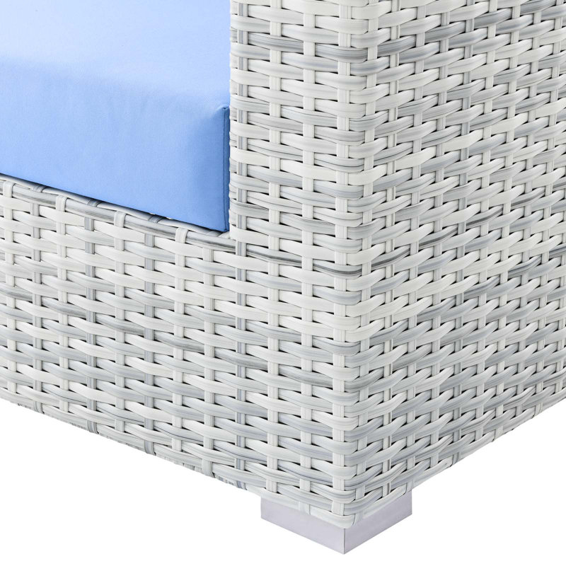 Convene Outdoor Patio Loveseat, Light Blue