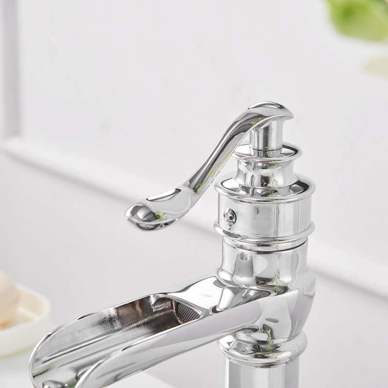 Robinet de salle de bain commercial à un trou, Chrome
