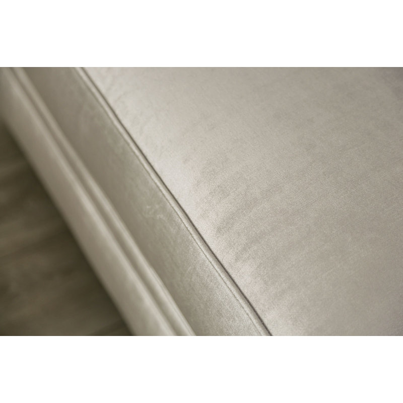 93.4" W Transitional Sofa, Silver