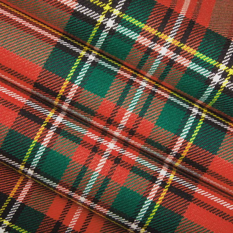 Housse de coussin à carreaux rouges et verts, Carré 15 po