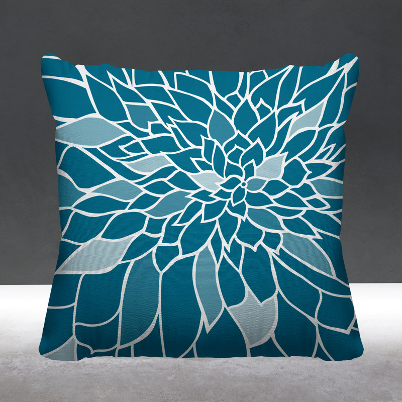 Coussin Raina, Turquoise, L 17 po x H 17 po