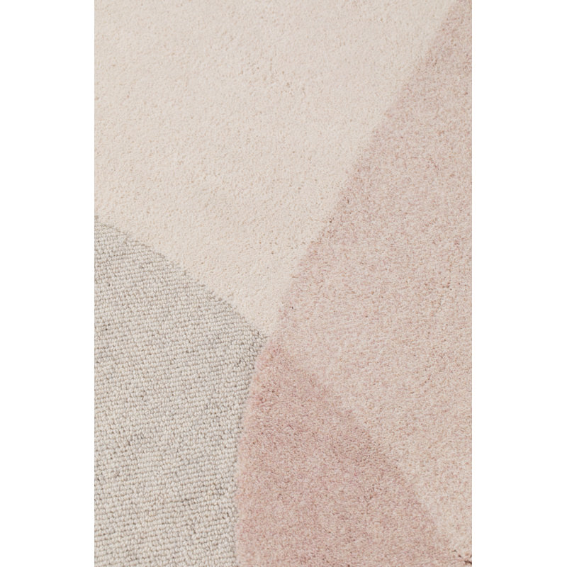 Dream Geometric Gray Area Rug, Pink, Rectangle 5' x 7'5"