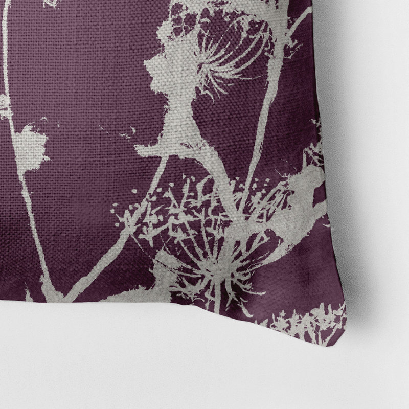  Housse de coussin carré et insert, Violet