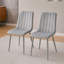 Modern Arrow Grey Dining Table Set with 2 Grey Velvet Chairs and Grey Velvet Bench 4 Seater