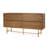 Shmuel Mid-Century Modern Wood Sideboard With Adjustable Storage And Gold Metal Base-1650935106