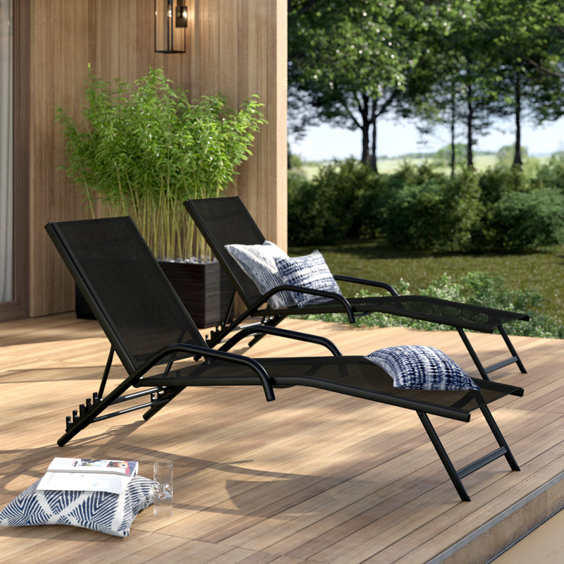 Billett Outdoor Metal Chaise Lounge