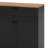 Farmhouse TV Stand With 2 Drawers, Wood Grain Sideboard With Rustic Handles-1705550502
