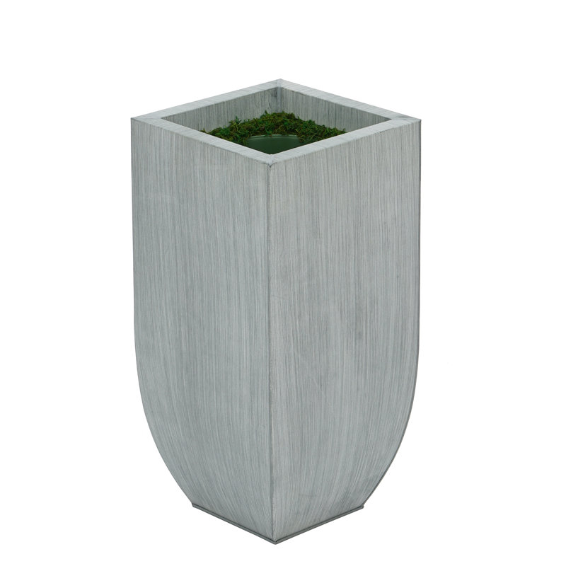 Boîte à fleurs en zinc Ashana, Blanc vieilli