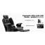Fauteuil d'ordinateur noir avec repose-pieds multifonctionnel extensible, réglable, double couche et rétractable, mousse à mémoire de forme douce-194182922