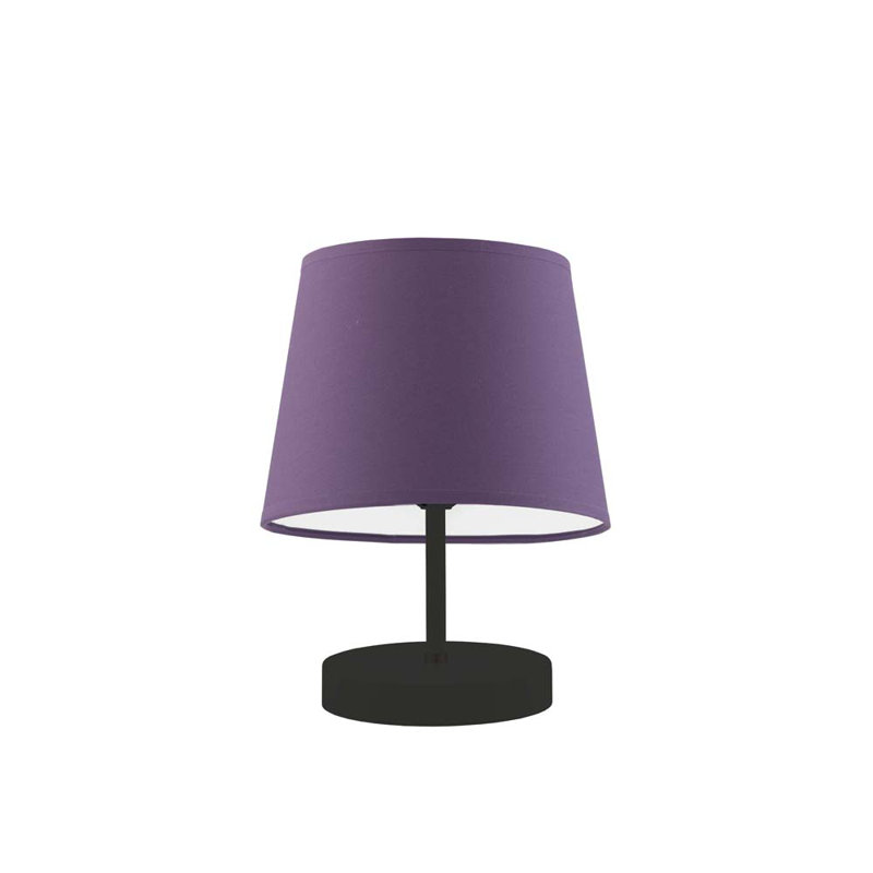 Deok Metal Table Lamp, Black, Purple