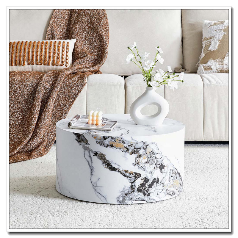 Table basse ronde, Blanc 1