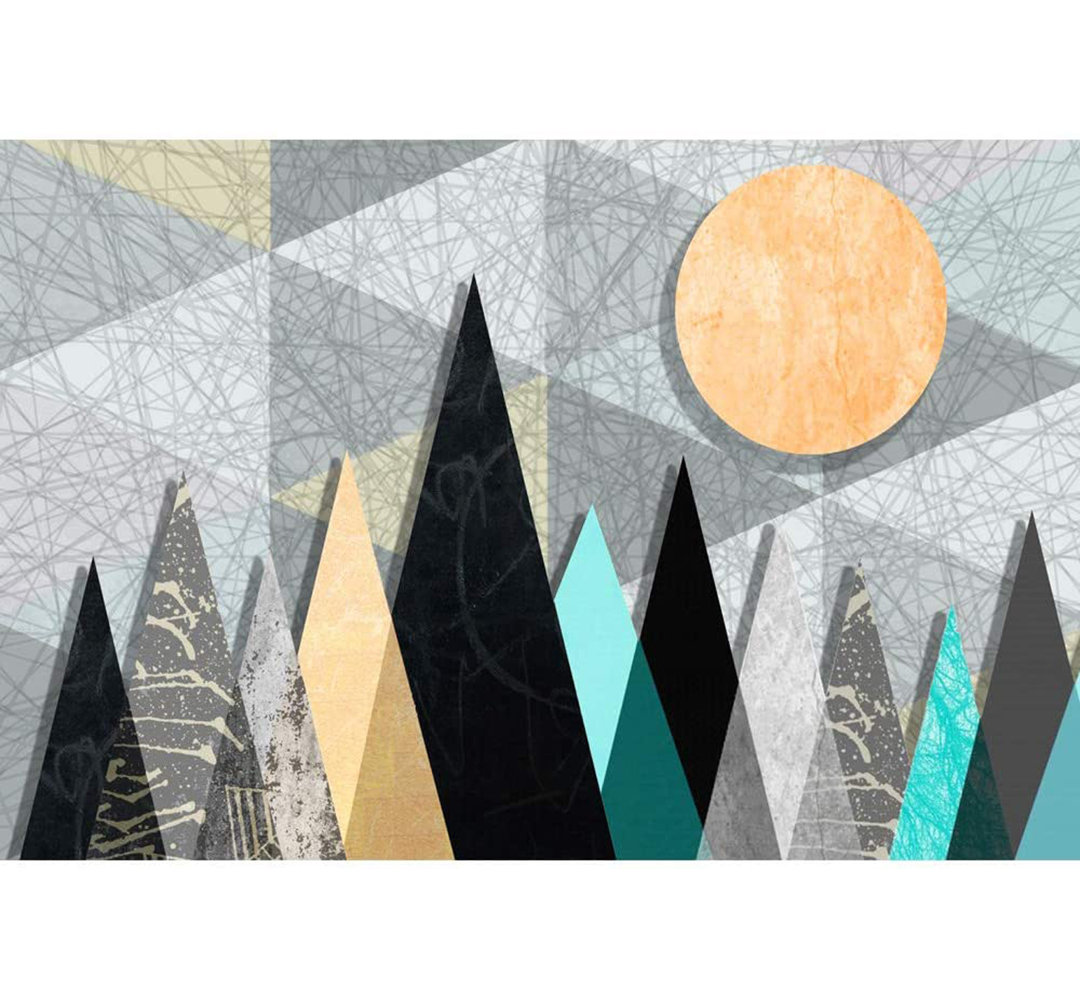 Abstract Mountains Peel & Stick Geometric Border IDEA4WALL 