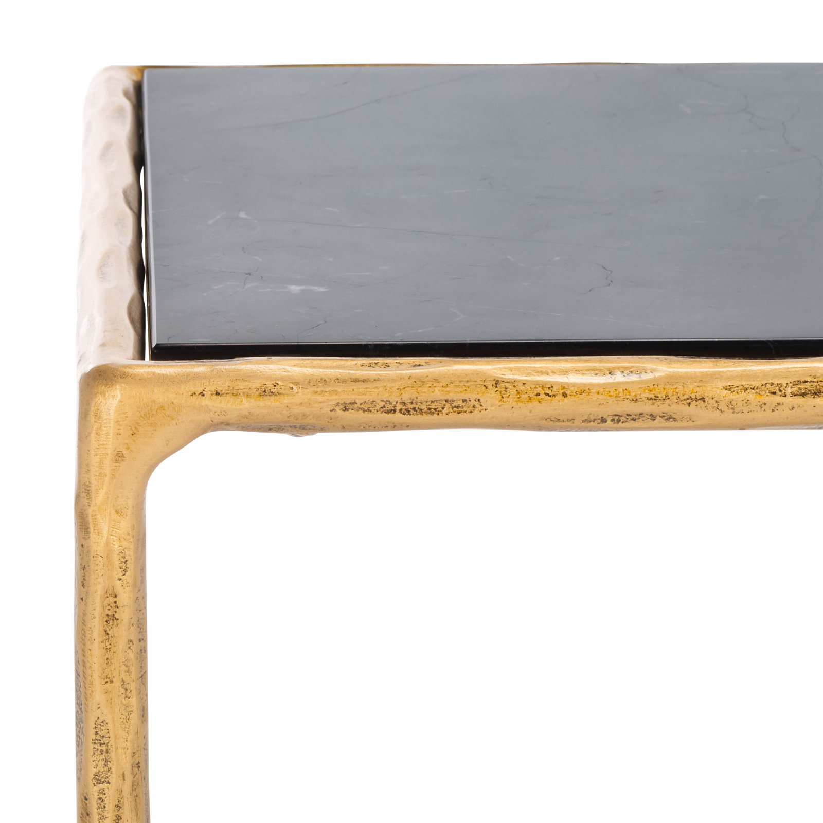 Evelynn 18" End Table, Brass, Black