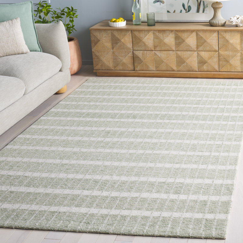 Genre 552 Hand Tufted 80% Wool; 20% Cotton Geometric Rug, Rectangle 5' x 8'