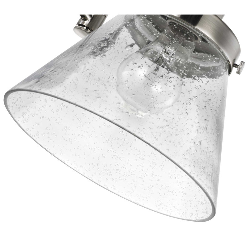 Lampe murale avec bras pivotant 1 lumière Oakpark, Nickel brossé
