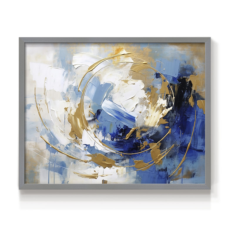 Abstrait, série Cxxxix, reproduction encadrée, H 8 po x l 10 po, Gris